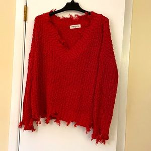 New without tags distressed sweater